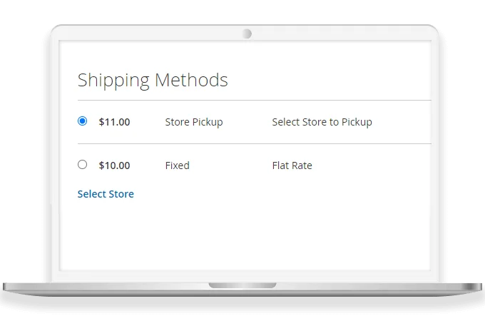 Display Pickup Stores on Checkout Page