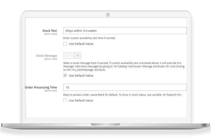 Precise Stock Information with Custom Message