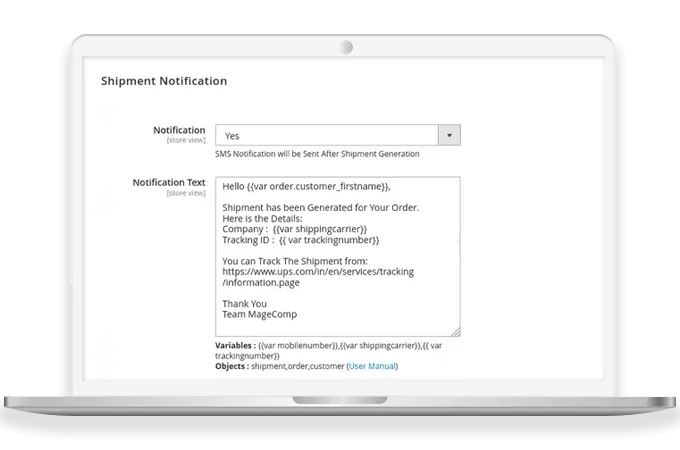 Shipment Tracking Variables for Sending Shipping Notifications
