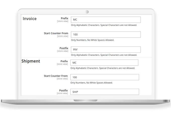 Customize Order, Invoice, Shipment, Credit Memo IDs