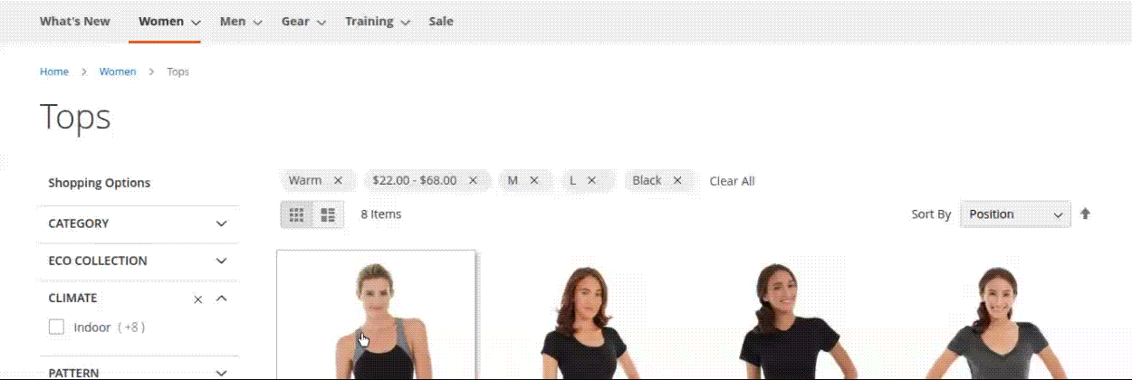AJAX Layered Navigation - GIF-Clear Filters Immediately