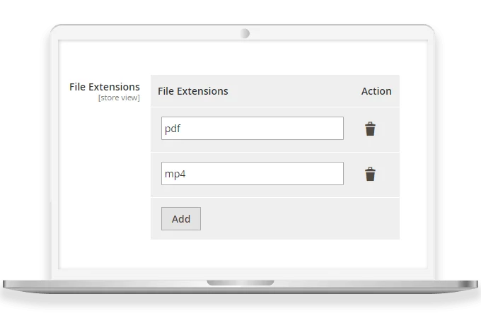 Handle Acknowledged File Type Extensions Via Backend