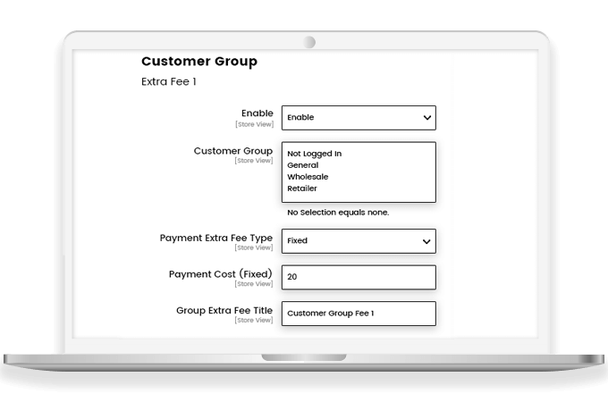 Add Extra Fees According to the Customer Group