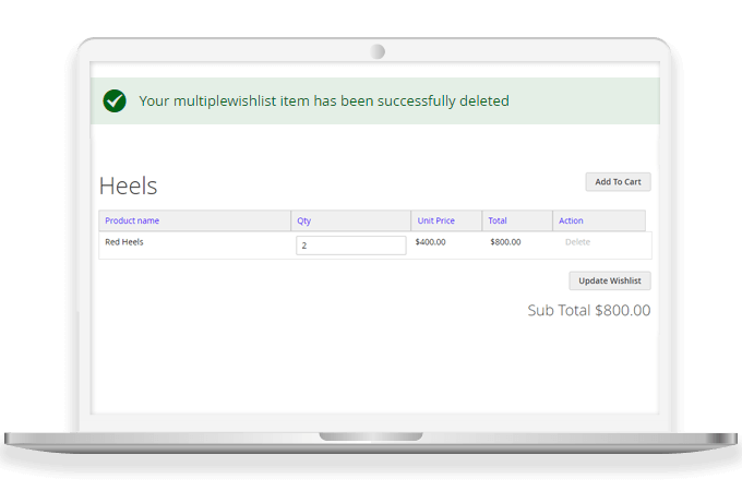 Delete Wishlist Items from My Account