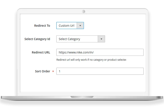 Set Redirect URL & Category