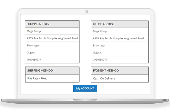 Quick Navigation Bottom Link to My Account