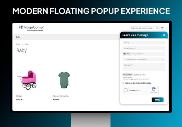 Modern floating popup experience