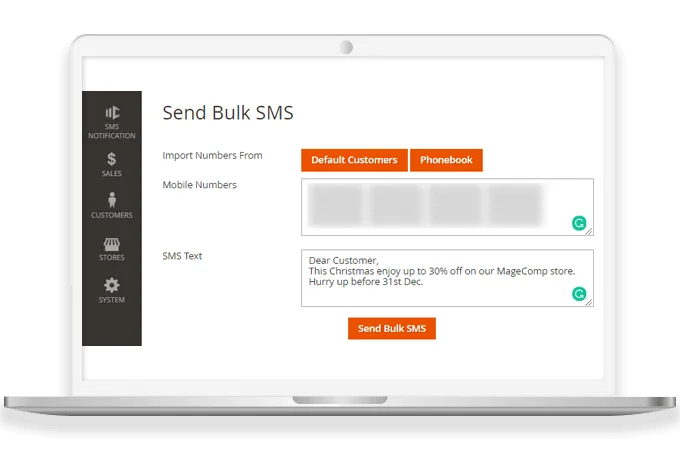 Broadcast SMS to Customers