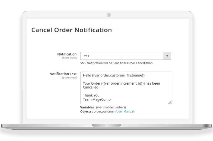 Send Customized SMS Notification for Various Store Events