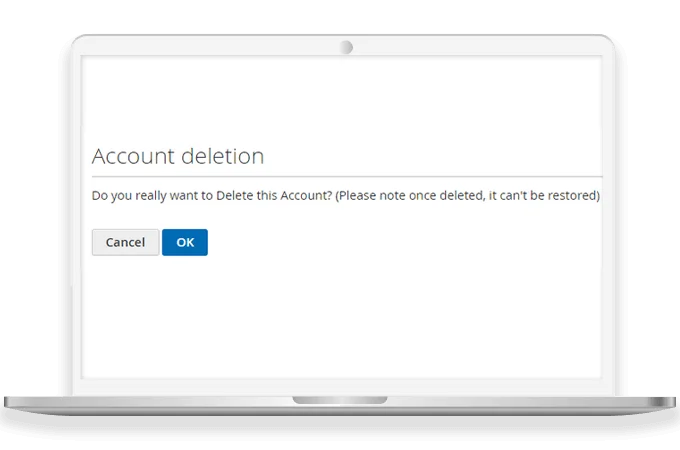 Final Confirmation Before Deleting Customer Account