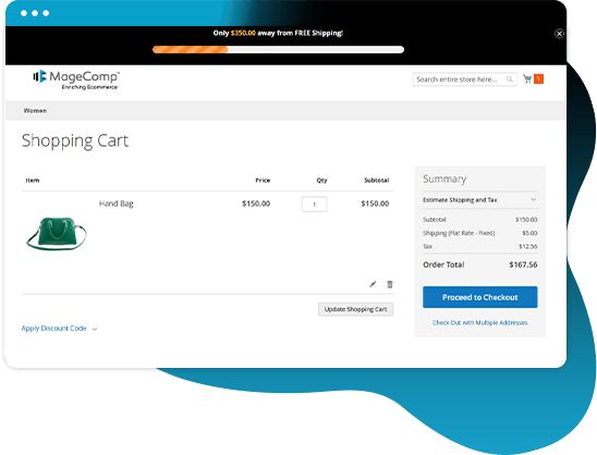 Show Relevant Message Based on Cart Total