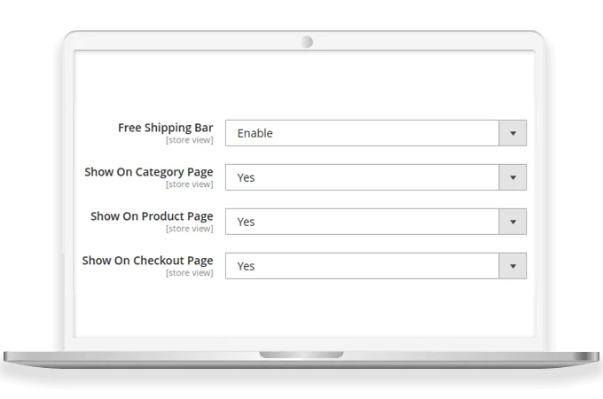 Show Free Shipping Bar on Various Pages