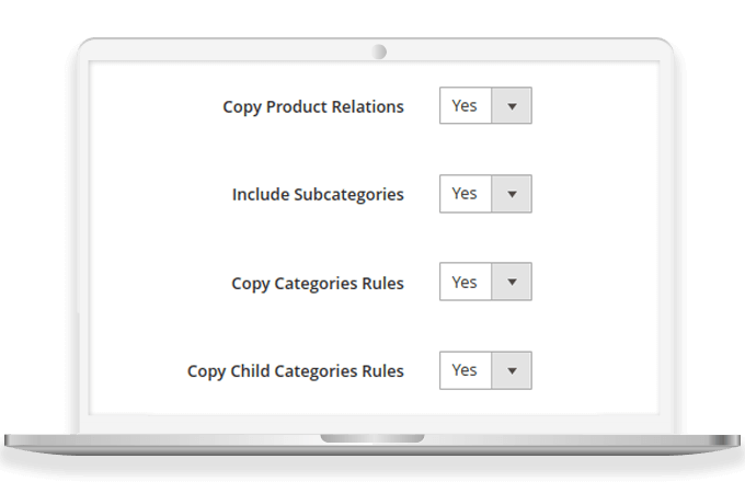 Specify Product Relations & Categories Rules