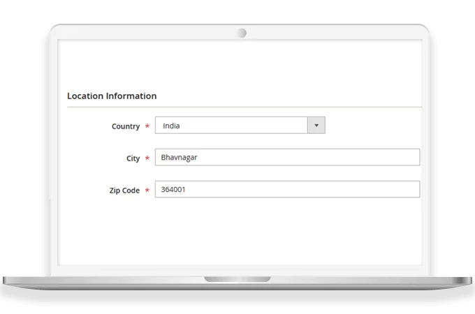 Choose Regions & Zip Codes for Product Selling