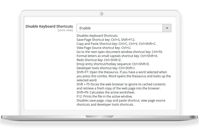 Turn Keyboard Shortcuts Off
