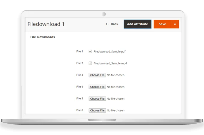 Upload Attachments Via the Backend Product Page Section