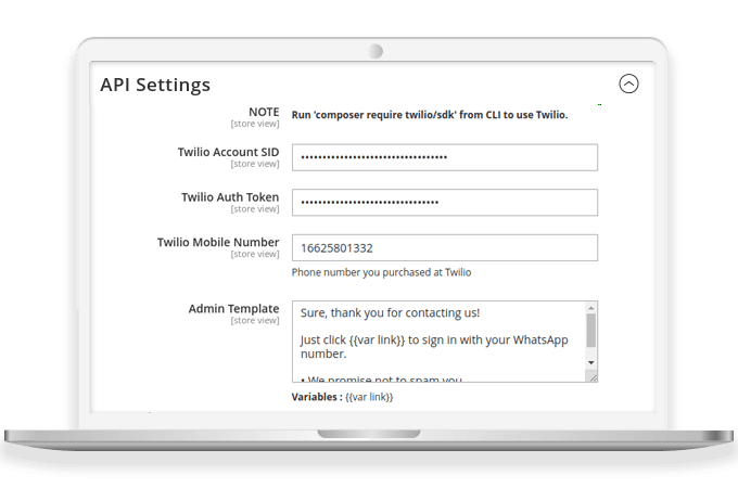 Integrated Twilio API to Send Login/Sign up Links