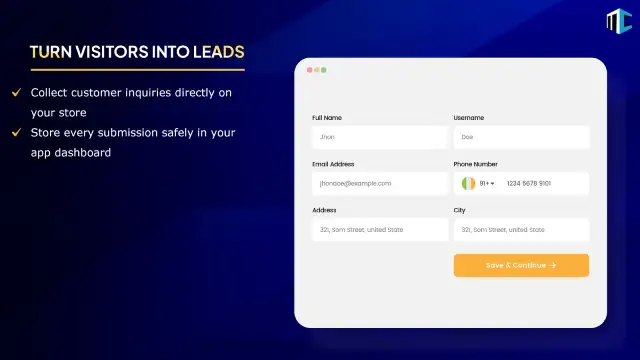 Shopify lead generation form builder