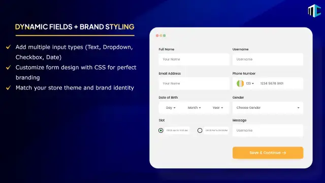 Shopify contact form builder