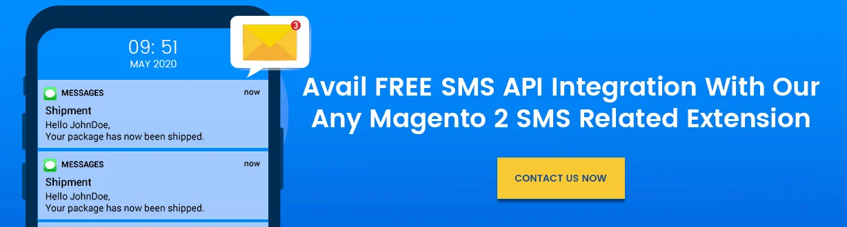 MageComp Offer SMS API Integration - Free