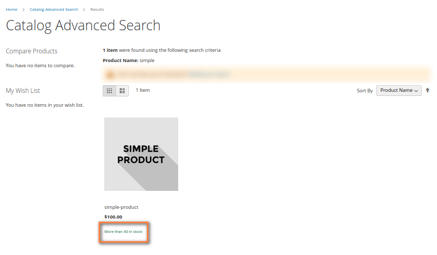 Advanced Search Page Frontend