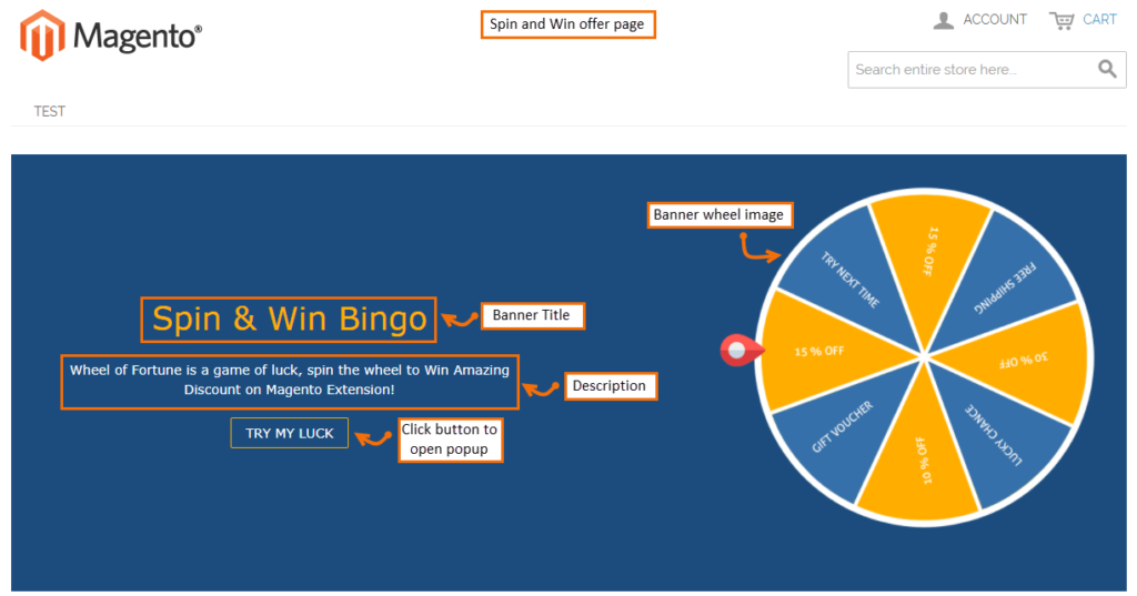 Spin and Win in Frontend Support Portal for Magento Extensions & Services