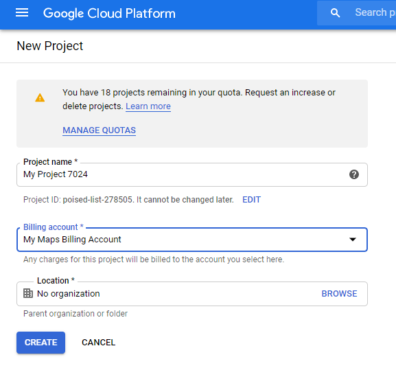 you need to sign up an account with Google Cloud Console.