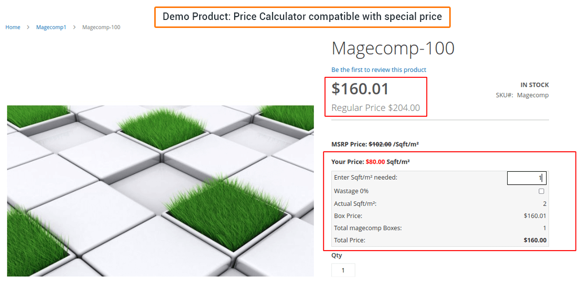 Price Calculator compatible with special price