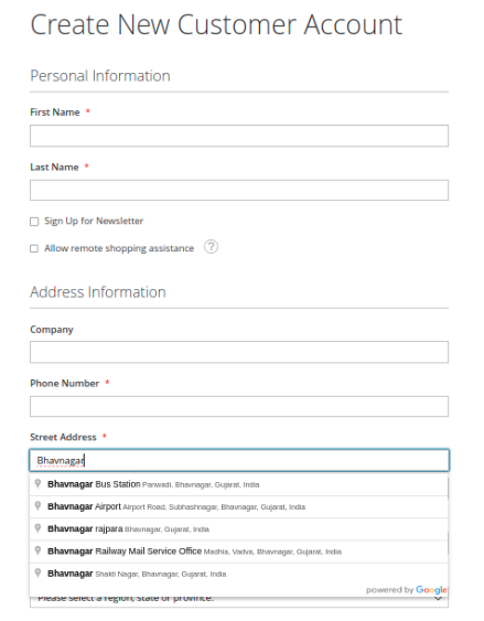 Multi Shipping Create Customer Form