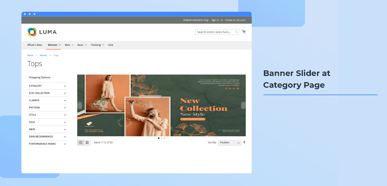 Banner Slider at Category Page