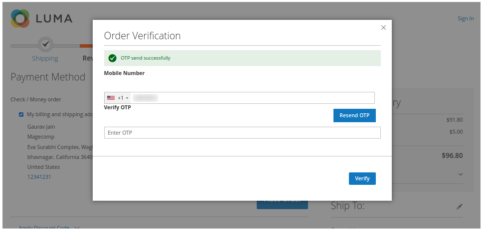 order verification