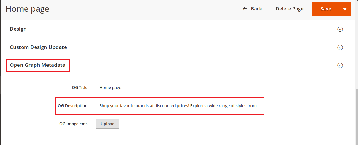 OG description of CMS page from content