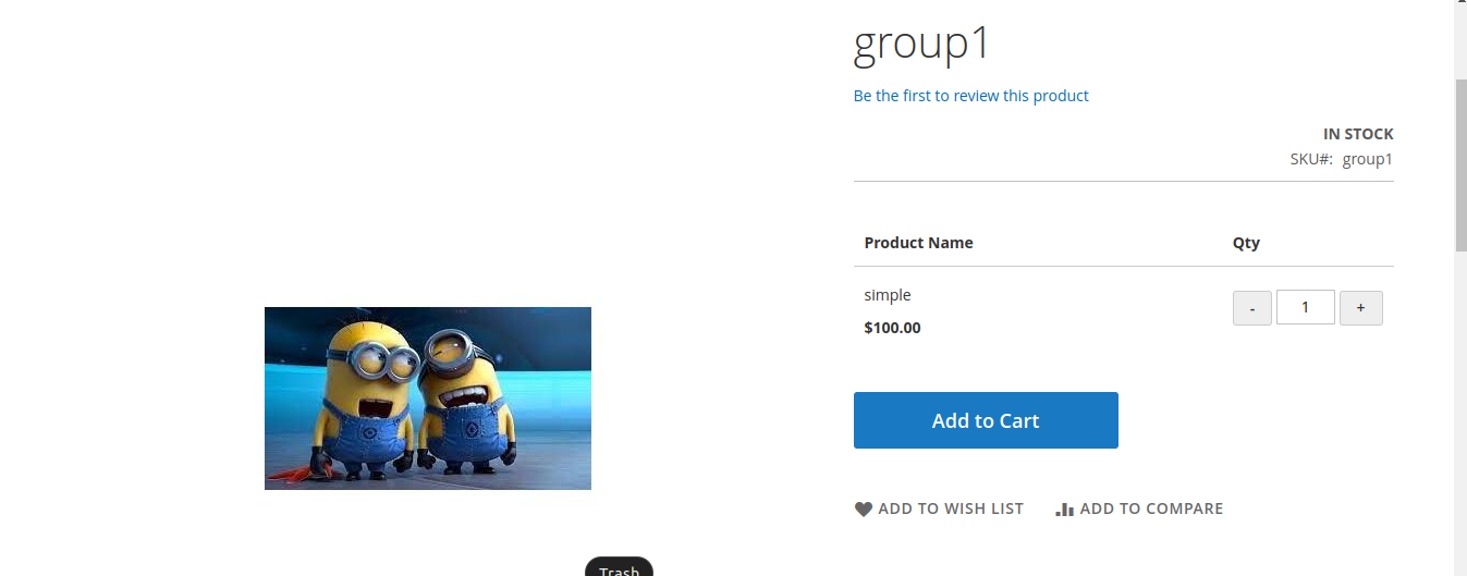 Grouped Product - Product Page